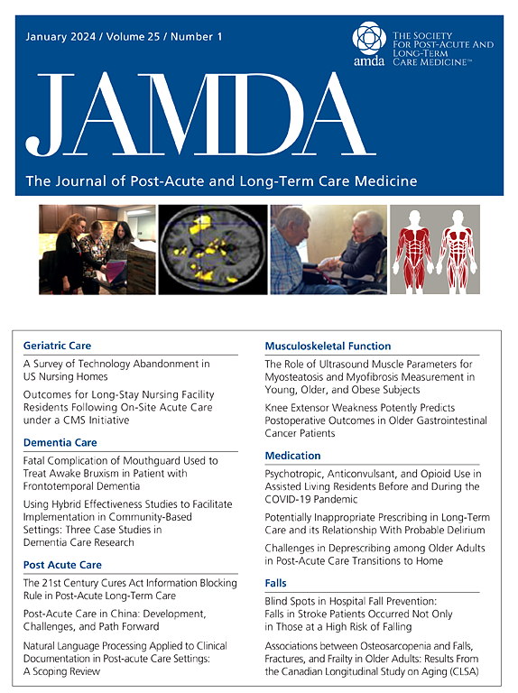 Go to journal home page - Journal of the American Medical Directors Association